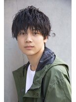 小久保style☆波巻きハイライト束感ツーブロックマッシュ