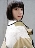 暗髪ボブ×Aラインカール