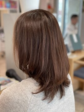 ヘアーサロン エムプラス ヨツバコ店(HAIR SALON M.PLUS) モカブラウン/内巻きパーマ