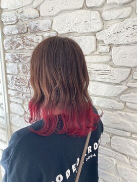 ヘアー ルセロ アット プリム(hair lucero @ prim) ウォームベージュ×チェリーレッド♪