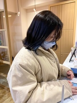 スムーク(smuk) 【smuk/スムーク】外ハネボブ/透明感カラー/インナーカラー