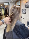 バレイヤージュ、ハイライト、ショコラアッシュ、グレージュ