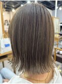明るめハイライト 透明感 ボブ