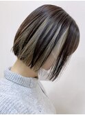 20代30代ダブルカラーブリーチ立体感グラデーション透明感カラー