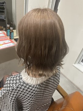 ボアップ 新居浜店(boappu) #ミルクティーカラー#ブリーチカラー#ダブルカラー