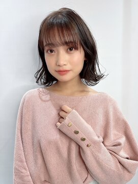 ディレクト 新宿(Direct) ラベンダーベージュ/くびれミディアム/小顔顔まわりカット/新宿