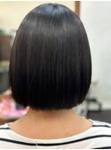 30代40代50代　縮毛矯正【リベーヌ＋野入】切りっぱなしボブ　6B