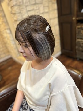 シャル 町田(shalu) コントラスト無彩色カラー/シルバー/インナー/10代20代30代