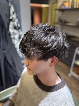 エクファフォーメン(EX-FA FOR MEN) ダークアッシュ/ニュアンスパーマ/韓国マッシュ/スペインカール