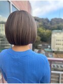 #ボブ #丸ボブ #グレージュ #透明感 #ブリーチ #ベージュ
