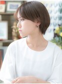 ★くすみカラーグレーベージュアッシュ丸みショート20代30代★1