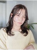 ◎韓国ヘアー顔周りレイヤーボブミディアムおくれ毛前髪万代新潟
