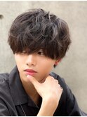 シャドウパーマメンズカットスパイラルパーマツイスパ波巻き