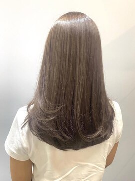 バランス 原宿 表参道(balance) 【髪質改善】艶髪ヘーゼルグレージュ×つるりんちょカラー