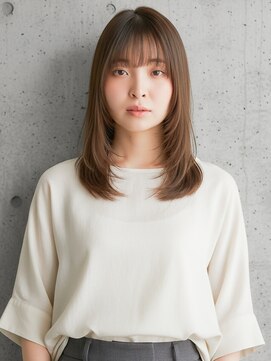 ★大人可愛い20代30代40代大人薄めバンク前髪くびれボブ