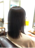 40代50代60代/ミディアムストレート/黒髪ストレート