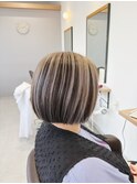 30代40代デザインカラー・アンブレラカラー・40代ボブヘア