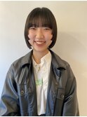【表参道sheta小林】黒髪ボブルフネビージュ小顔耳かけボブ