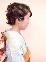 ヘアー キュート(hair CUtE)&nbsp;フィンガーウェーブが個性きらめく成人式ヘア！