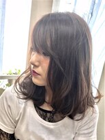 ヘアー カフェ コトノハ(hair cafe kotonoha) 【コトノハ】内巻きワンカール Aラインボブミルクチョコレート