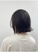 ぱつっとラインボブ×ダークアッシュグレージュ