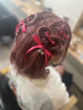 ラビス クローバー(Lovis clover) ハートハーフツイン　推しヘア　こなれミディ