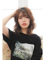 クシュ 所沢東口店(kusyu...) ウルフショート/外巻きパーマ/サイドバング/マロンブラウン所沢