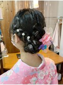 水引 金箔 成人式ヘア 卒業式ヘア 袴ヘア 振袖ヘア【津田沼】