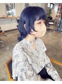ハイトーンネイビーパープルカラー/ウルフレイヤーミディアム