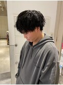 メンズマッシュ波巻きパーマ