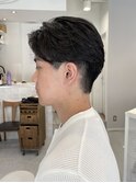 ベリーショートウルフアッシュブラックカルマパーマ《二子玉川》
