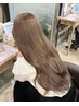ブリーチなしでこの透明感*ブリーチなしダブルカラー＋トリートメント￥15000