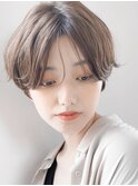 ★前下がりショートボブハンサムショートカットカラーパーマケア