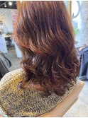 王道コテ巻き風パーマ