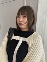 ヨーク(YOKE)&nbsp;【YOKE】オリーブベージュブリーチ無しレイヤーボブ顔周りカット