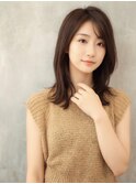 30代40代似合わせミディアム◎ひし形シルエット×小顔カット