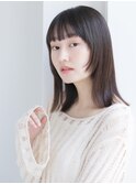 【中野葵穂】外はねミディ 顔まわりレイヤー 髪質改善カラー