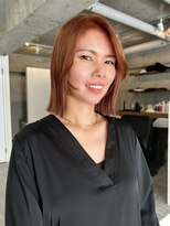 ロニ 真菅店(LONI)&nbsp;オレンジカラー/タッセルボブ/ダブルカラー/小顔