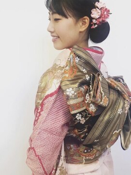 フラココ 神楽坂(hurakoko kagurazaka) 着物ヘア 古典振袖、シンプルアレンジ