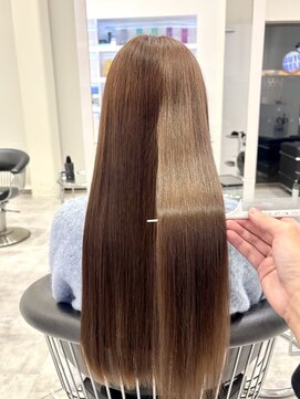 ケアブリーチ×ホワイトブラウン