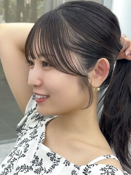 ビューブルー 亀戸錦糸町(VIEW BLUE) ◎小顔前髪顔まわり暗めカラーロングミディアム