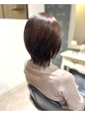 明るい白髪染めショートレイヤー2.13似合わせカット