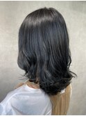 miu＆伊藤夏海 ブリーチなし◎ブルーアッシュ