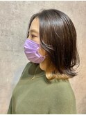 ミルクティーベージュ/ショートボブ/ショート/カット＋カラー