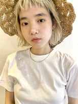 マイル 渋谷(mile)&nbsp;ブロンドヘアー×ニュアンスボブ