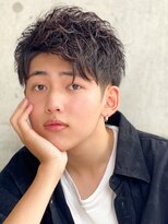 エルマーク(L-MARK)&nbsp;アップバングツーブロックバーバーフェードツイストメッシュ