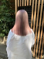 ペレ 渋谷(PELE)&nbsp;斜めバング/グレージュカラー/デザインカラー/渋谷/渋谷駅