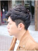 【ラフ感がポイント♪】メッシュ×カール×ツーブロマッシュ