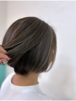 エヌプラス ヘアー(N+ hair)&nbsp;ショートボブ　ハイライトカラー