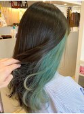 【stella嵯峨】インナーカラー/エメラルドグリーン